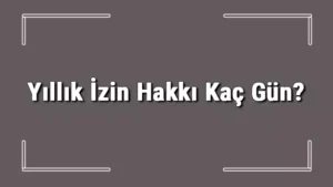 Read more about the article Yıllık İzin Ücreti Hesaplama